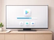 Google TV interface showing app installation and permissions setup on a living room television