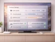 TV showing streaming playback settings and network optimization tips to reduce buffering
